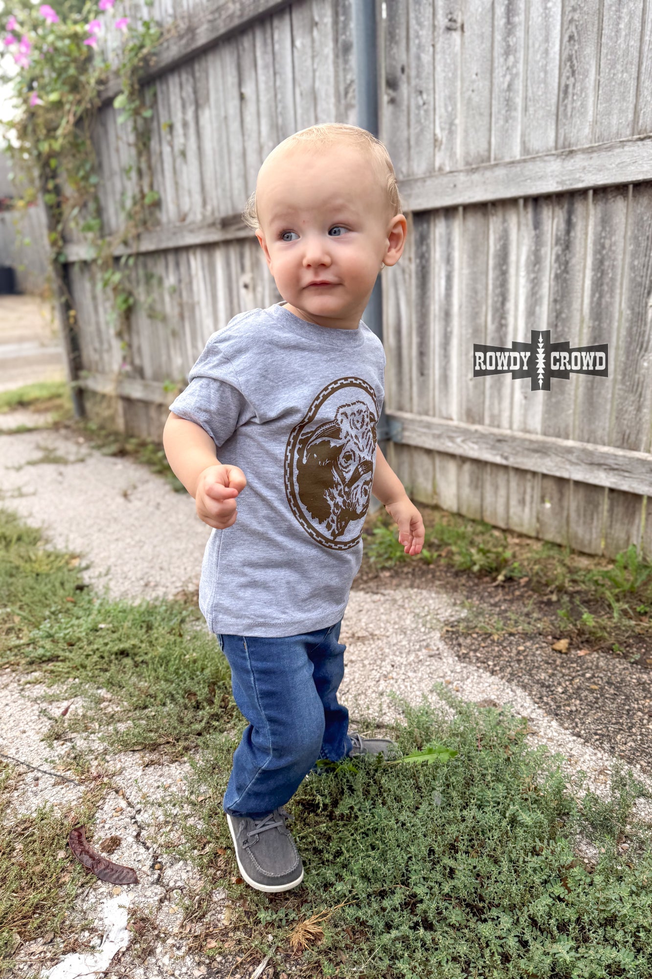 DS KIDS Happy Hereford Tee- BROWN