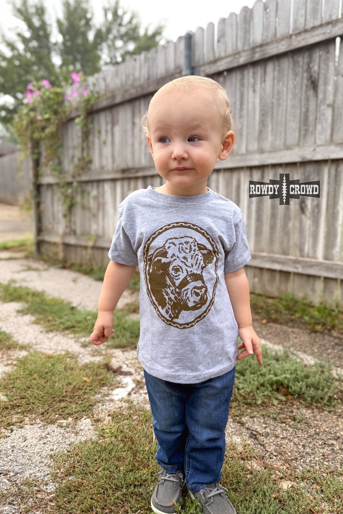 DS KIDS Happy Hereford Tee- BROWN