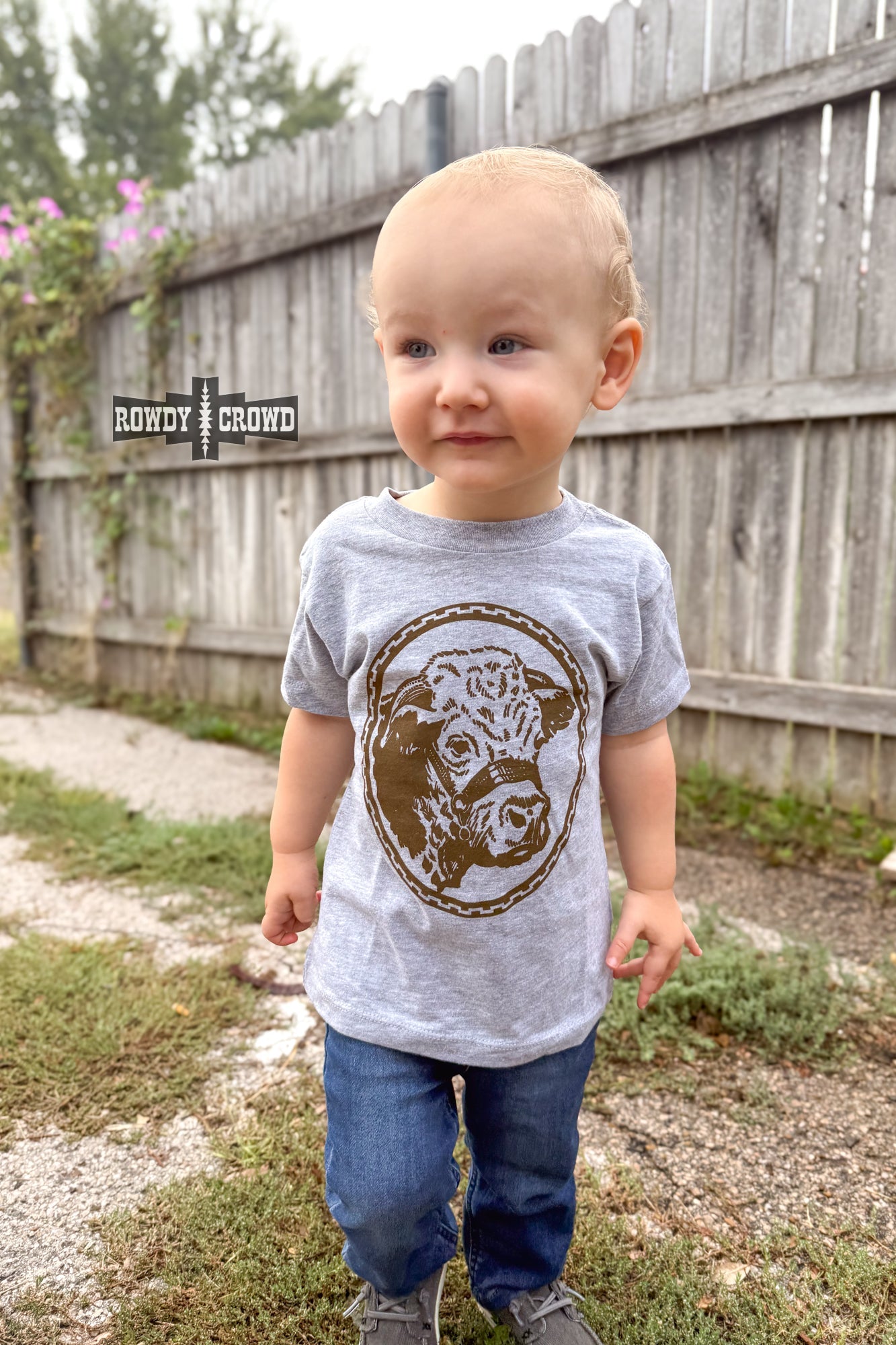 DS KIDS Happy Hereford Tee- BROWN