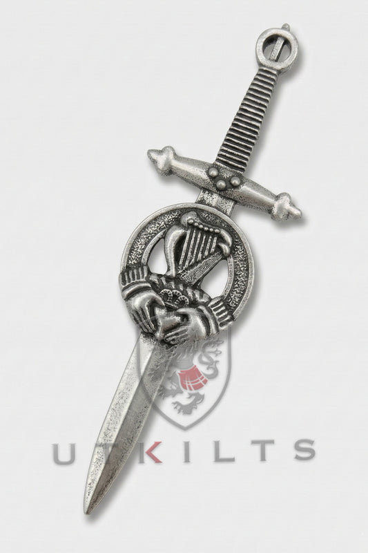 Kilt Pin – Inverloch, Irish Harp Crest