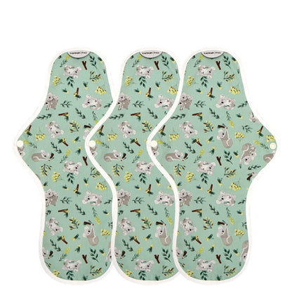 Organic Reusable Cotton Period Pads - 3 Overnight Pads