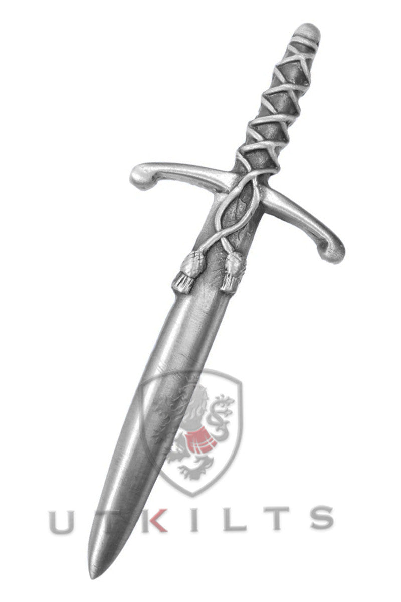 Kilt Pin – Inverloch, Laced Battle Sword Antique Silver