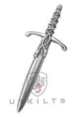 Kilt Pin – Inverloch, Laced Battle Sword Antique Silver