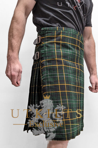 Traditional Kilt – Premium 6–8 Yard Wool, Irish Black