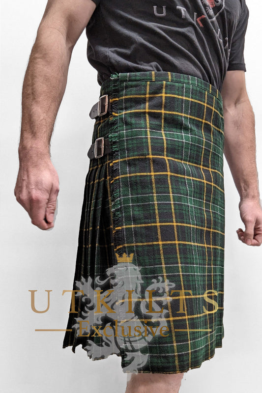 Traditional Kilt – Premium 6–8 Yard Wool, Irish Black