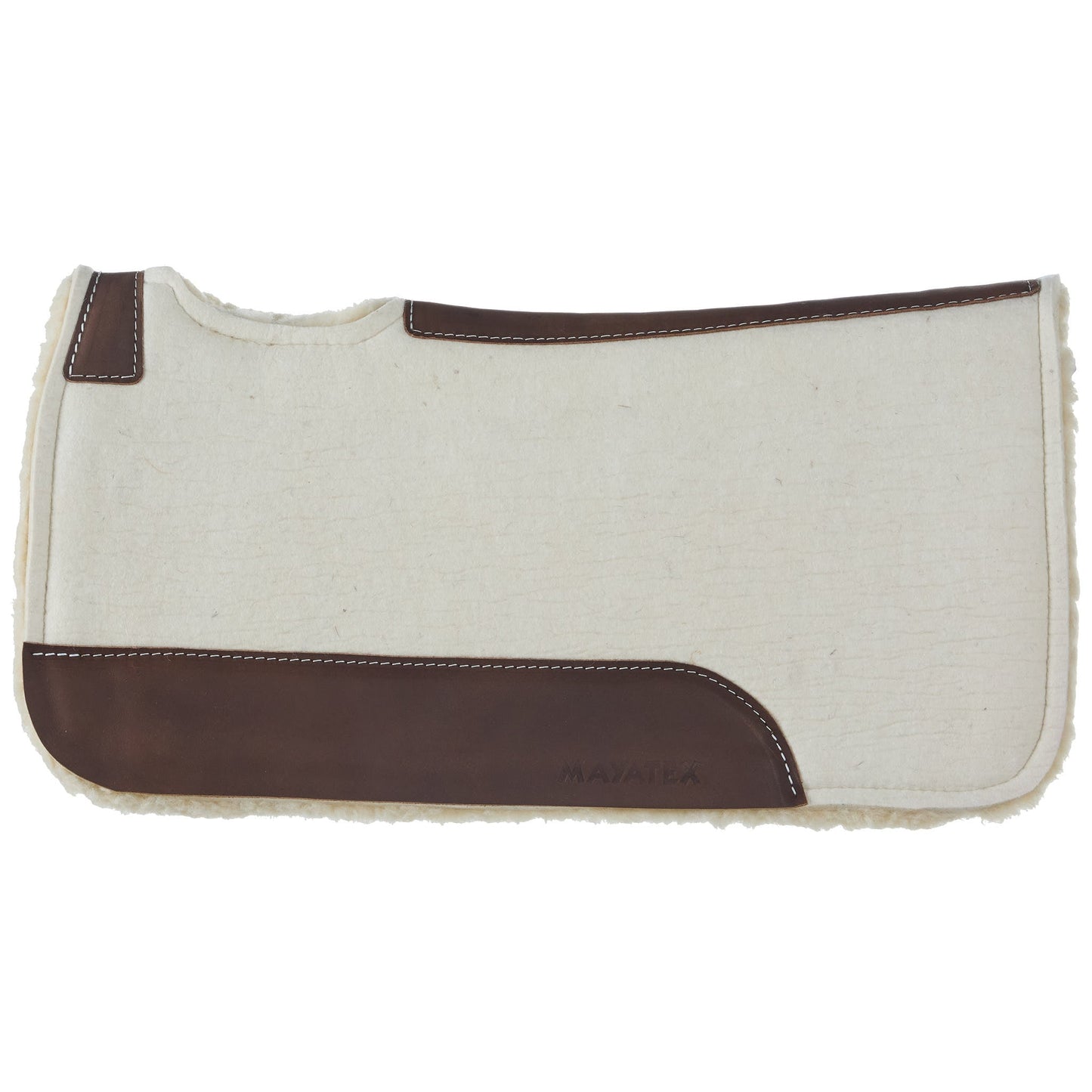 MT34030FBP Natural 3 4 28x30 Felt Fleece Bottom Barrel Saddle Pad