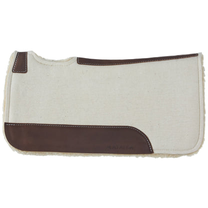 MT34030FBP Natural 3 4 28x30 Felt Fleece Bottom Barrel Saddle Pad