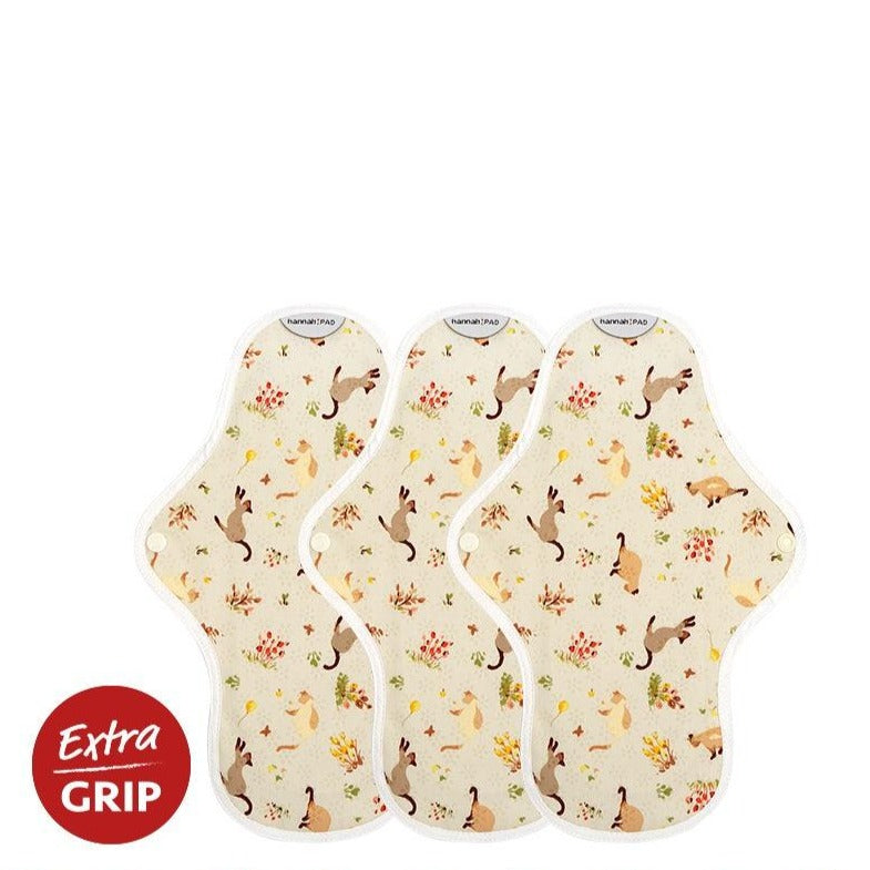 Organic Reusable Cotton Period Pads - 3 Medium Pads