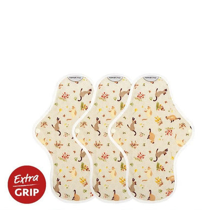 Organic Reusable Cotton Period Pads - 3 Medium Pads