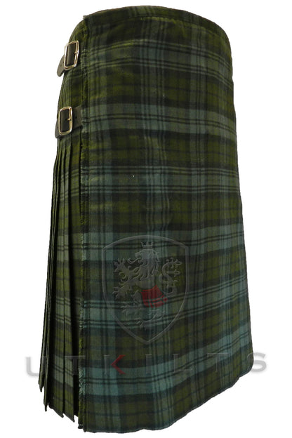 Traditional Kilt – Premium 6–8 Yard Wool, Black Watch Weathered