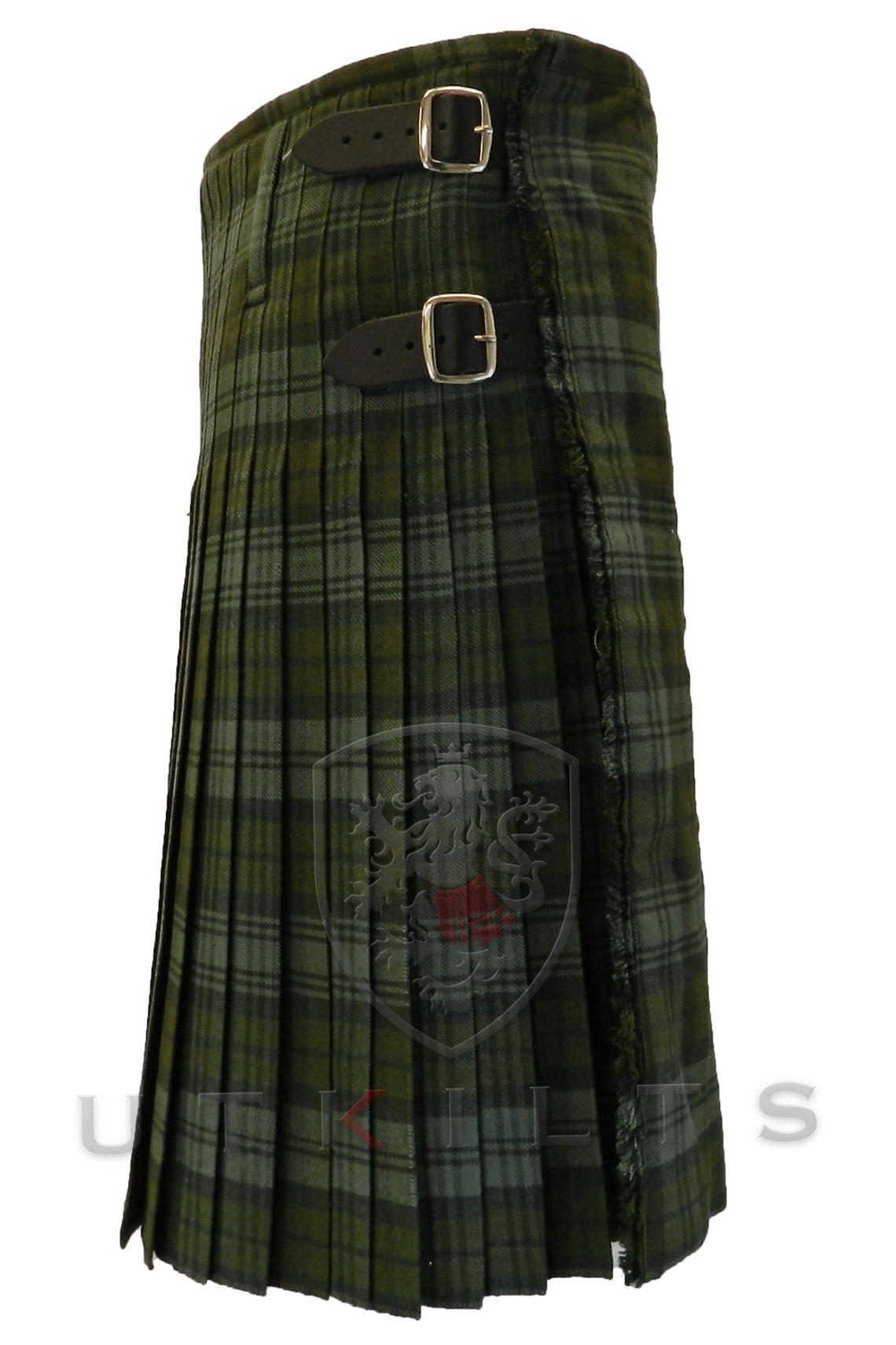 Traditional Kilt – Premium 6–8 Yard Wool, Black Watch Weathered