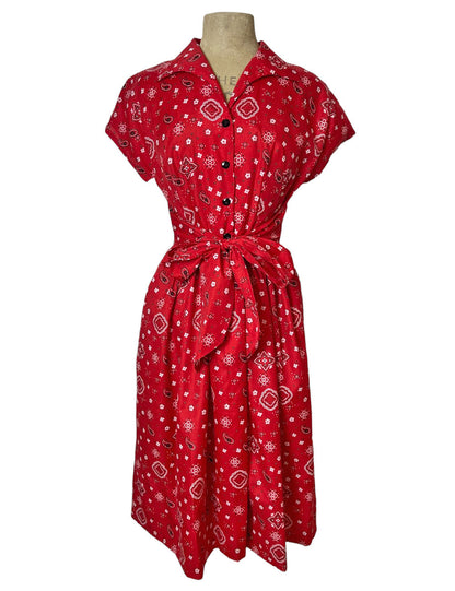 Scout for Loco Lindo 40s Style Red Bandana Print Willow Dress
