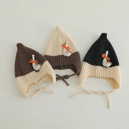 Knitted Swan Beanie Hat