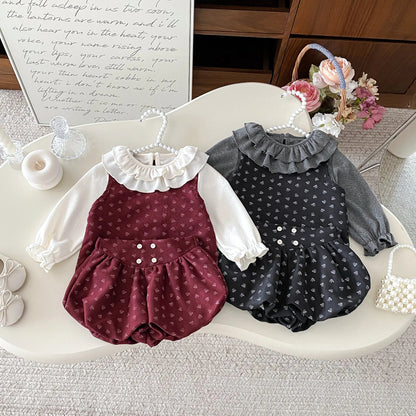 Leafy Doll Ruffled Set. 3Pcs