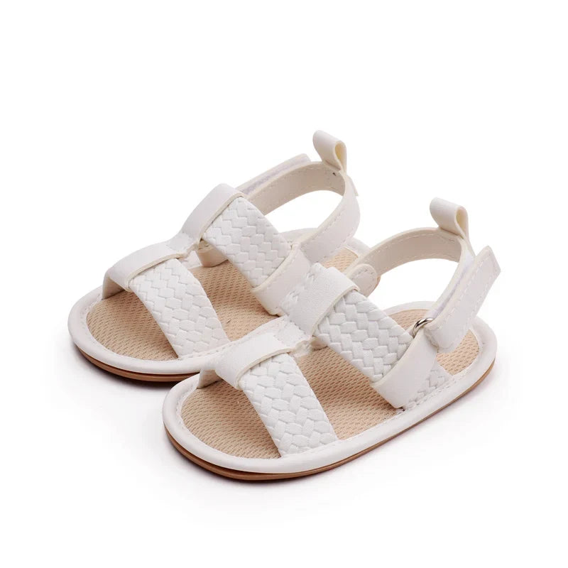 Faux Leather Open Toe Sandals