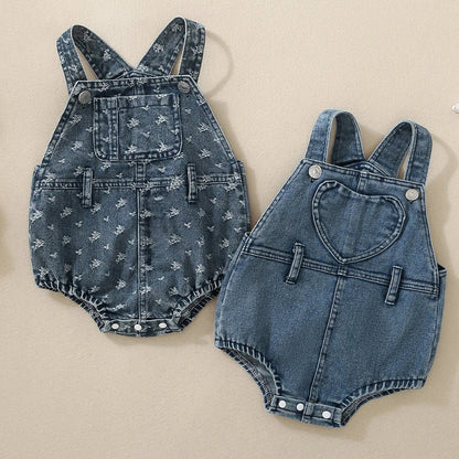 Denim Pocketed Romper