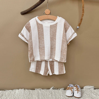 Striped Shorts Sand Set