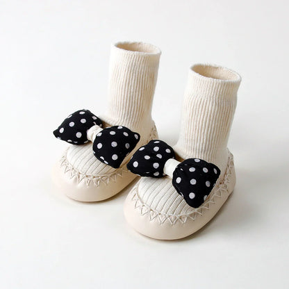 Contrast Bow Walker Shoes