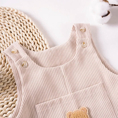 Cute Bear Pocket Jumpsuit