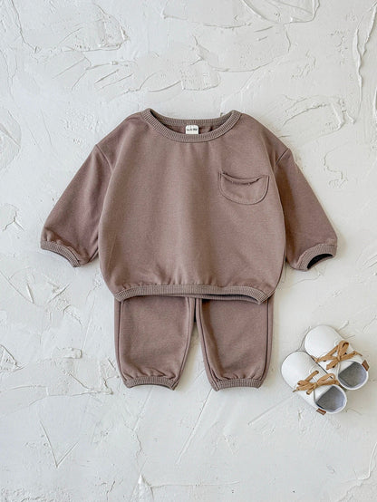 Pocketed Solid Jogger Set