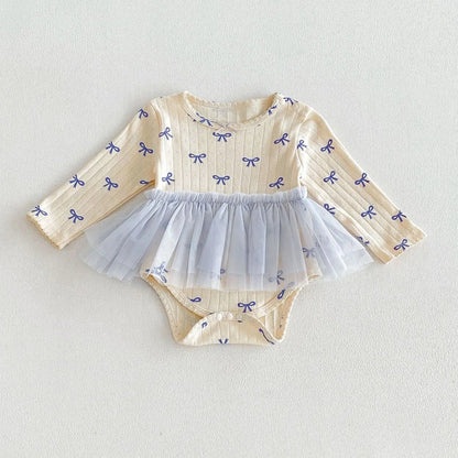 Heart Print Tutu Bodysuit