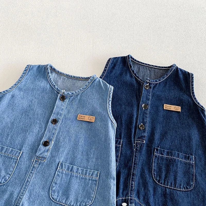 Soft Denim Jumpsuit W Hat