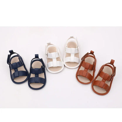 Faux Leather Open Toe Sandals