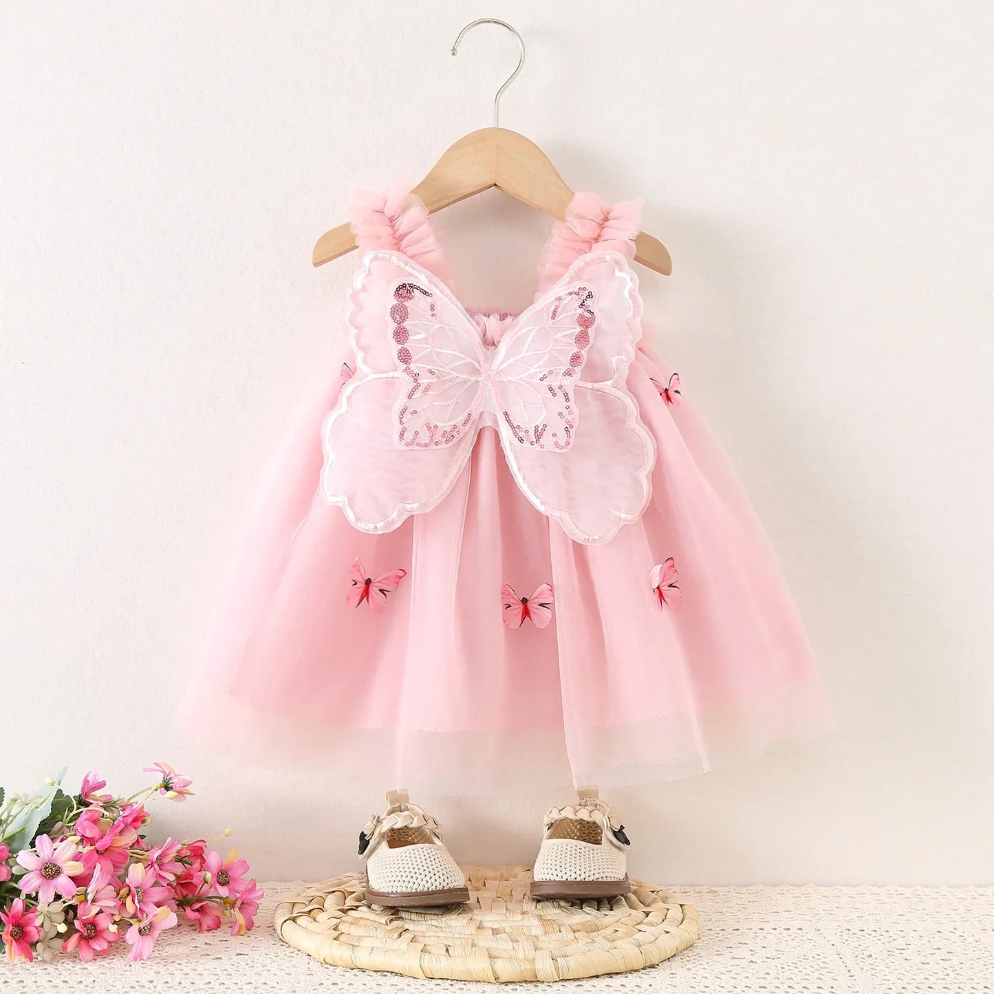 Butterfly Wing Sequin Dress
