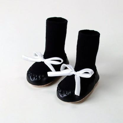 Contrast Bow Walker Shoes