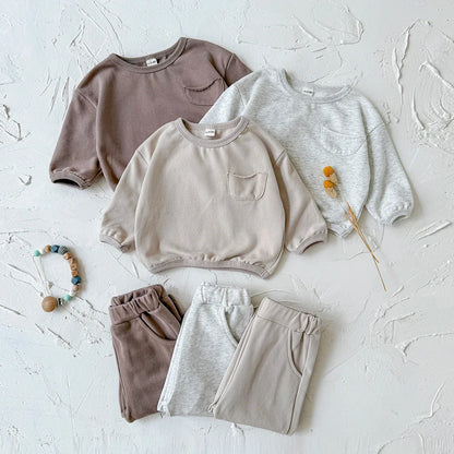 Pocketed Solid Jogger Set