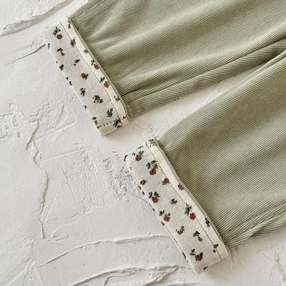 Flower Leg Overalls Jumpsuit