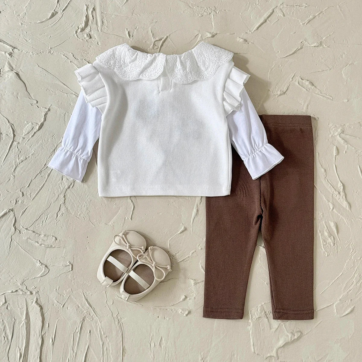 Brown Flower Embroidery Set