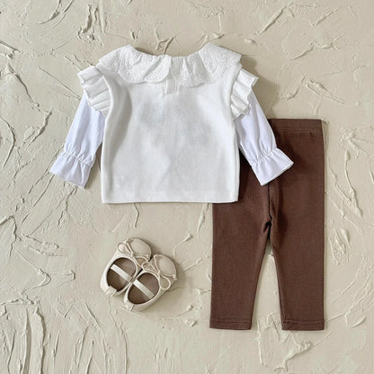 Brown Flower Embroidery Set