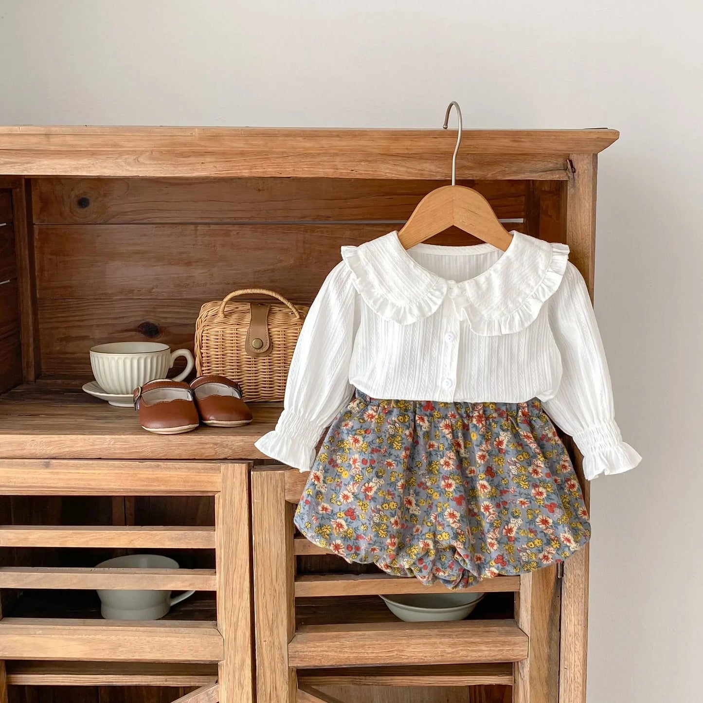 Doll Collar Floral Set