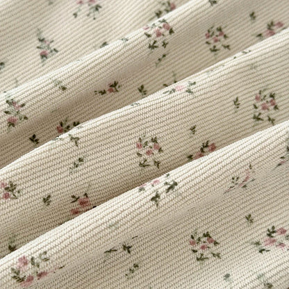 Floral Corduroy Dungarees Jumpsuit