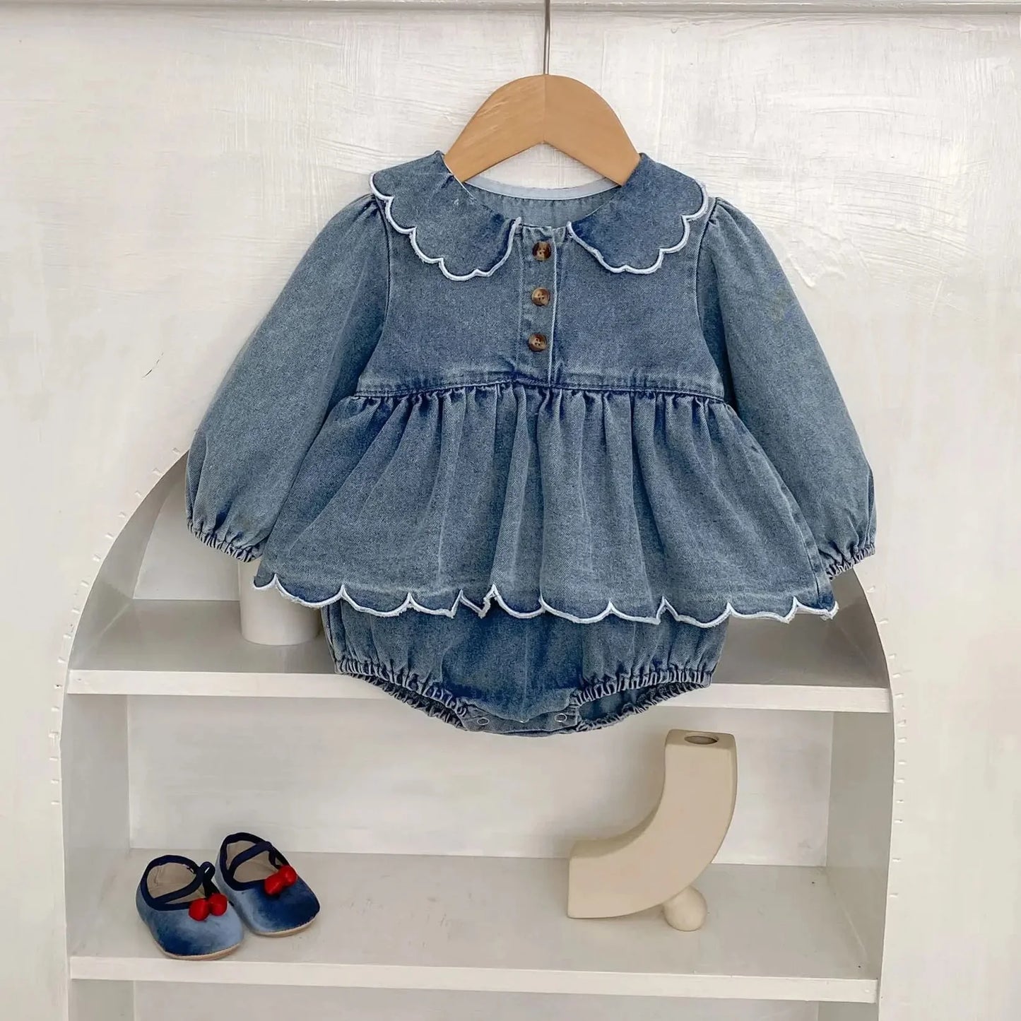Denim Flare Romper