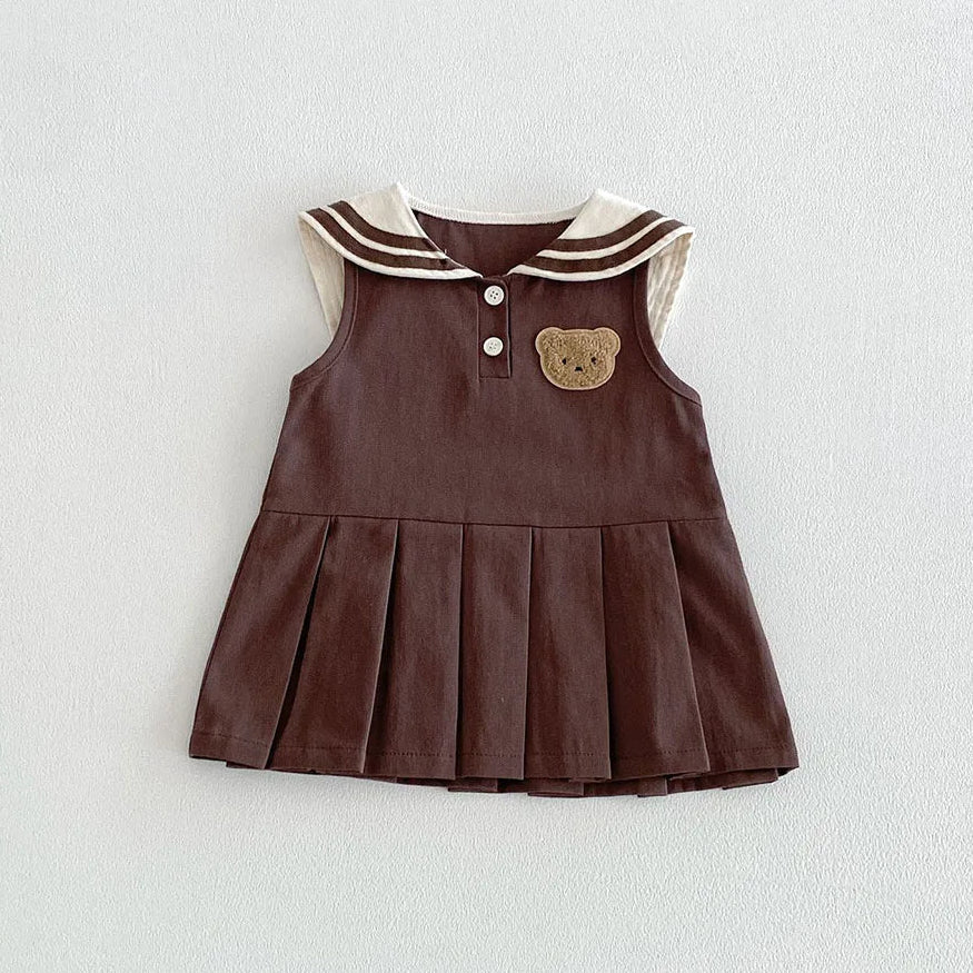 Preppy Sleeveless Bear Dress