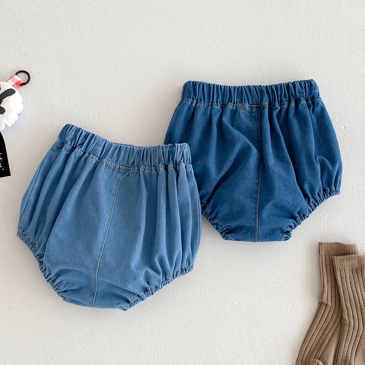Pocketed Denim Bloomer Shorts
