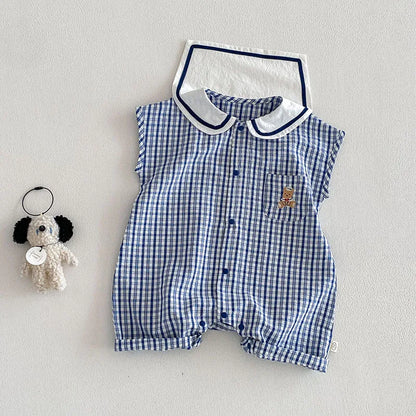 Checkered Bear Jumpsuit