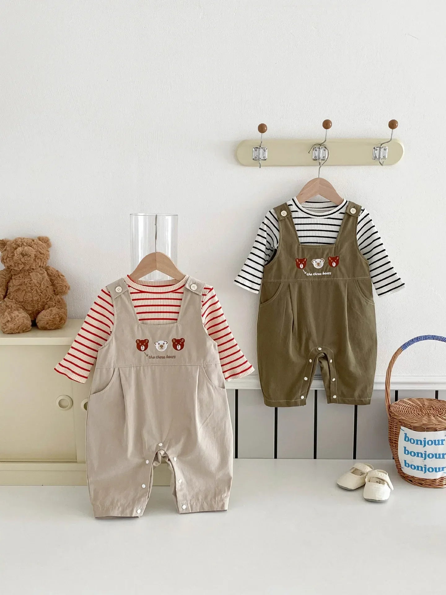Stripe Top Jumpsuit Overalls