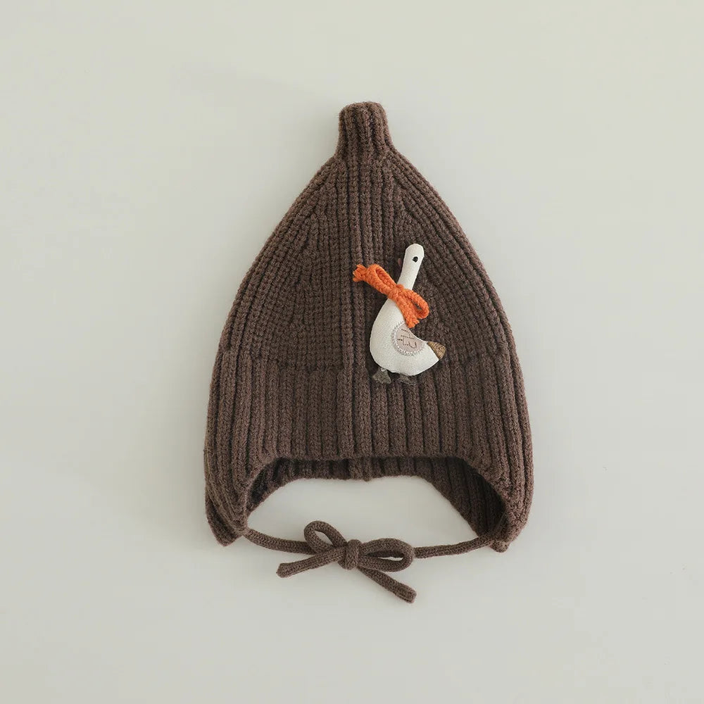 Knitted Swan Beanie Hat