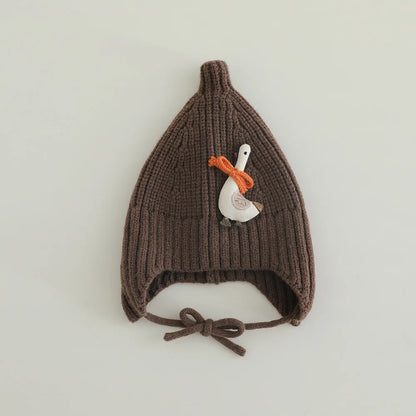 Knitted Swan Beanie Hat