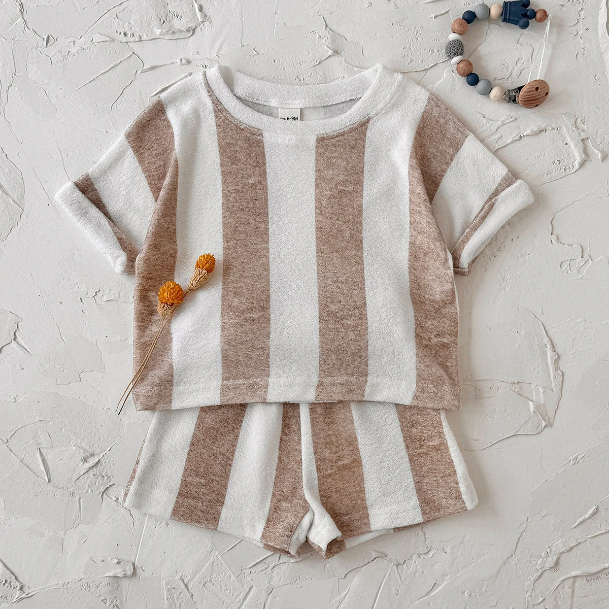 Striped Shorts Sand Set
