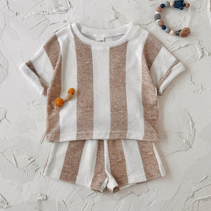 Striped Shorts Sand Set