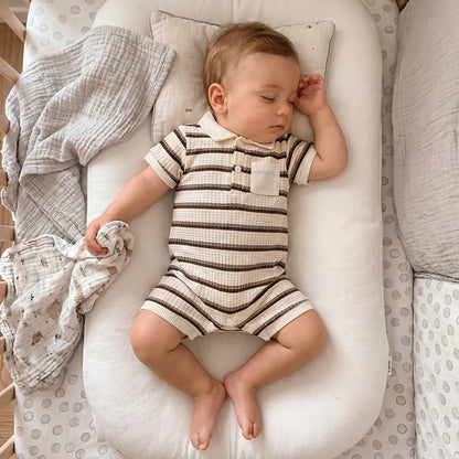 Classic Stripe Waffle Romper