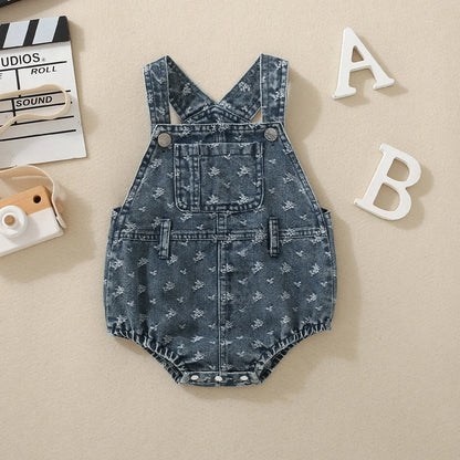 Denim Pocketed Romper