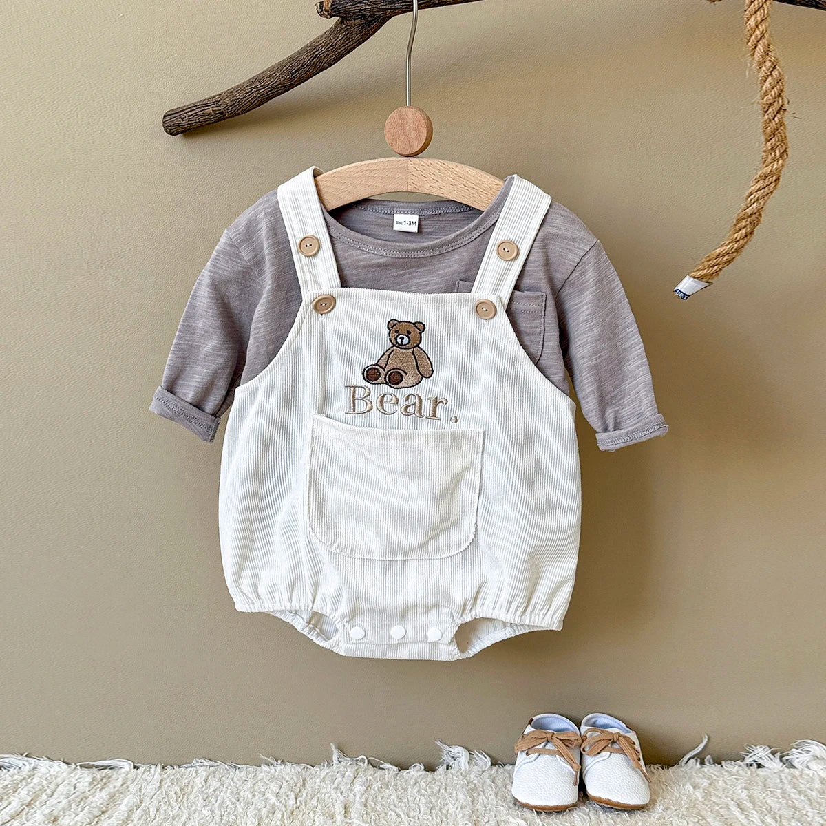 Corduroy Teddy Bear Romper
