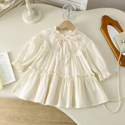 Lace Lapel Euro Style Dress