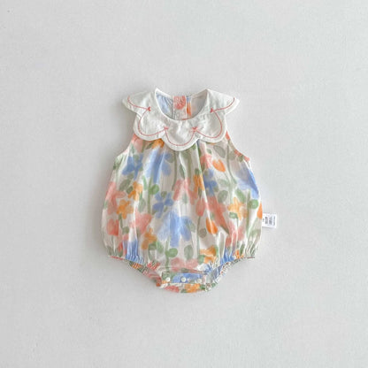 Tulip Petal Neck Romper