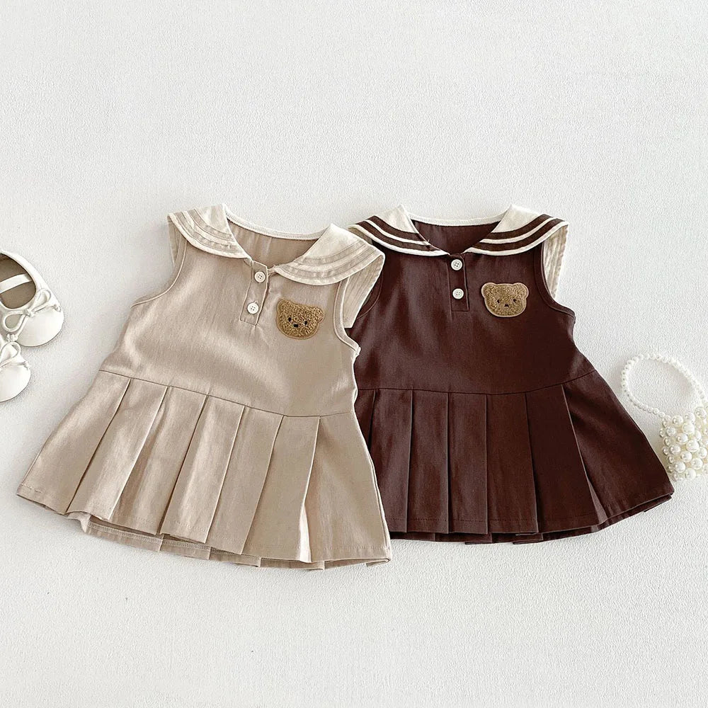 Preppy Sleeveless Bear Dress